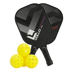 Kit 2 Raquetes e 4 Bolas de Pickleball Vollo Performance com - Foto 1