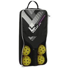 Kit 2 Raquetes e 4 Bolas de Pickleball Vollo Performance com - Foto 6