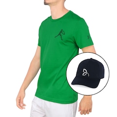 Kit Boné + Camiseta Lacoste Tennis Novak Djokovic Th1044 Masculina - Foto 1