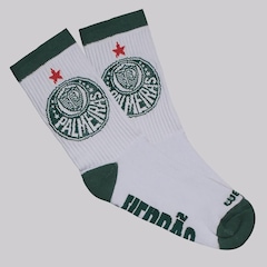 Meia Cano Alto do Palmeiras Futfanatics Esportiva Escudo - Infantil - Foto 1