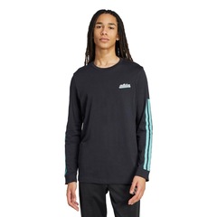 Camiseta Masculina adidas Manga Longa Color Script - Foto 1