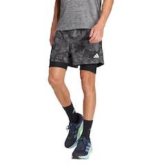 Bermuda adidas 2 Em 1 Own The Run Spray Dye Masculina - Foto 1