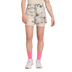 Short 2 Em 1 Feminino adidas Own The Run Spray Dye - Foto 1