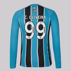 Camisa Manga Longa do Grêmio I 25/26 Umbro 99 C. Olivera Masculina - Foto 1