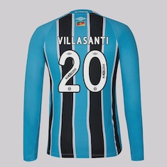 Camisa Manga Longa do Grêmio I 25/26 Umbro 20 Villasanti Masculina - Foto 1