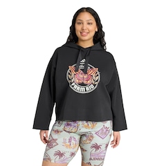 Blusão de Moletom com Capuz Feminino adidas x FARM Plus Size - Foto 1