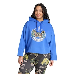 Blusão de Moletom com Capuz Feminino adidas x FARM Plus Size - Foto 1
