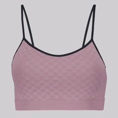 Top + Shorts Selene Quadriculado com Bojo Removível Feminino - Foto 1