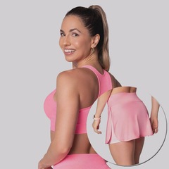 Shorts Saia + Top Canelado Selene Feminino - Foto 2