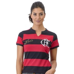 Camisa do Flamengo Braziline Flatri Zico Feminina - Foto 1