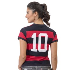Camisa do Flamengo Braziline Flatri Zico Feminina - Foto 2