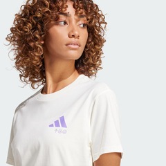 Camiseta Feminina Adidas Lounge Verbiage - Foto 5