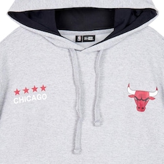 Blusão de Moletom Masculino New Era Chicago Bulls NBA Winter Sports Canguru - Foto 3