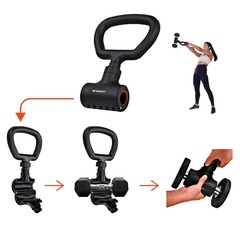 Kit Barra Supino e Alça Kettlebell Yangfit Com Ajuste Rápido - Foto 8