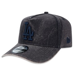 Boné Masculino New Era 940 A-Frame Los Angeles Dodgers Snow Wash Cinza - Foto 1