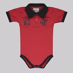 Body Polo Flamengo Rubro Negro Infantil - Foto 1