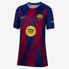 Camisa Barcelona I 2025/26 Torcedor Pro Nike Infantil - Foto 1