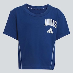 Camiseta adidas GL Tee Azul Infantil - Foto 4