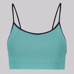 Top Selene Quadriculado Sem Costura com Bojo Removível - Foto 2