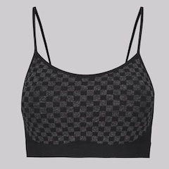 Top Selene Quadriculado Sem Costura com Bojo Removível Feminino - Foto 2