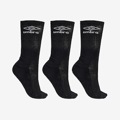 Meia Cano Longo Unissex Umbro Tripack Unisex - Foto 1