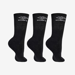 Meia Cano Longo Unissex Umbro Tripack Unisex - Foto 2