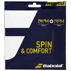 Corda Babolat Hibrida Rpm Blast 17l 1.25mm X Rpm Soft 16l 1.30mm - Set Individual - Foto 1