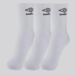 Meia Cano Alto Umbro - 3 unidades - Unissex - Foto 1