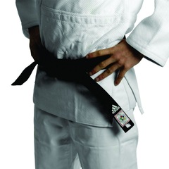 Faixa de Judô adidas Elite Preta Logo Antigo Selo IJF - Foto 3