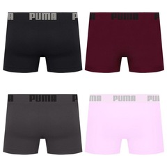 Cueca Boxer Sem Costura Puma - 4 unidades - Masculina - Foto 2