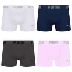 Cueca Boxer Sem Costura Puma - 4 unidades - Masculina - Foto 1