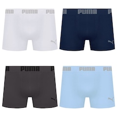 Cueca Boxer Sem Costura Puma - 4 unidades - Masculina - Foto 1