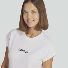 Camiseta Feminina adidas Manga Curta Logo Linear - Foto 5