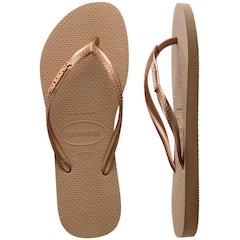 Chinelo De Dedo Havaianas Slim Logo Metallic Feminino - Foto 5