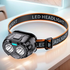 Lanterna De Cabeça Gold Sports Led Duplo - Foto 6