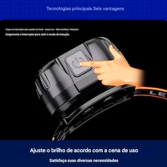 Lanterna De Cabeça Gold Sports Led Duplo - Foto 7