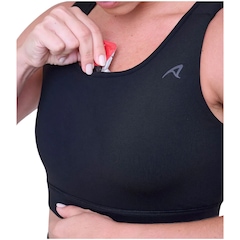 Top Authen Grit Bossa Ajustável 1 Bolso Reto Blackout Feminino - Foto 4