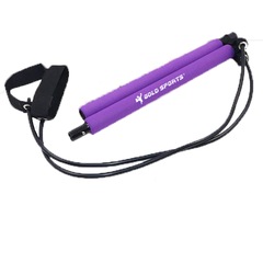 Kit Barra Pilates Elástico Pedal Gold Sports Master - Foto 2