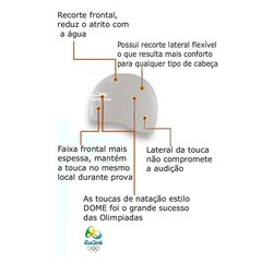 Touca De Natação Gold Sports Dome Cap De Silicone - Foto 2