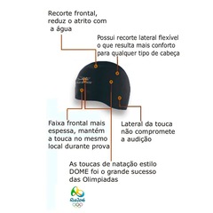 Touca De Natação Gold Sports Dome Cap De Silicone - Foto 2