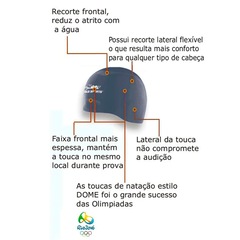 Touca De Natação Gold Sports Dome Cap De Silicone - Foto 2