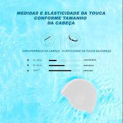 Touca De Natação Gold Sports Ergononico Ultra II Confort De Silicone - Com Cobertura das Orelhas - Foto 3