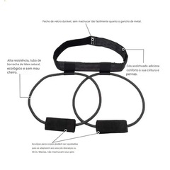 Cinto Elástico Gold Sports Booty Belt Resistance Tensão Pesada - Foto 5