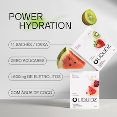 Eletrólitos Zero Açúcares Liquidz® - Sabor Morango com Kiwi - Kit 1 Caixa - 14 sachês - Foto 4