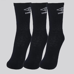 Kit Meia Umbro 3 Pares Cano Alto Adulto - Foto 1