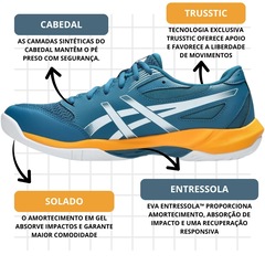 Kit Tênis ASICS GEL-Rocket 12 E Meia - Masculino - Foto 4
