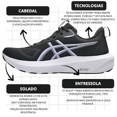 Kit Tênis ASICS Gt-1000 14 E Meia - Feminino - Foto 4