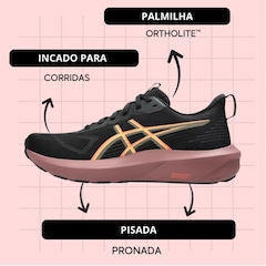 Kit Tênis ASICS Gt-1000 14 E Meia - Feminino - Foto 3