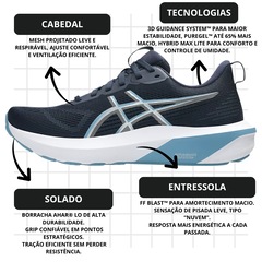 Kit Tênis ASICS Gt-1000 14 E Meia - Feminino - Foto 4