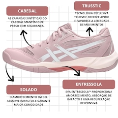 Tênis ASICS GEL-Rocket 12 - Feminino - Foto 3